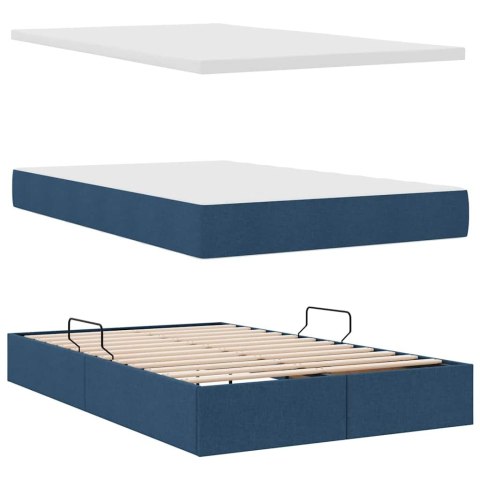 Łóżko z miejscem na przechowywanie i LED Niebieski 120 x 200 cm