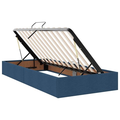 Łóżko z miejscem na przechowywanie i LED Niebieski 90 x 200 cm