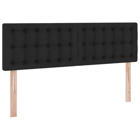 Łóżko z miejscem na przechowywanie i LED Czarny 140 x 200 cm