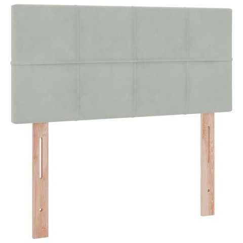 Łóżko z miejscem na przechowywanie i LED Jasnoszary 90 x 200 cm