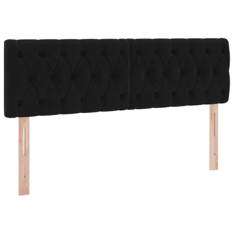 Łóżko z miejscem na przechowywanie i LED Czarny 140 x 190 cm