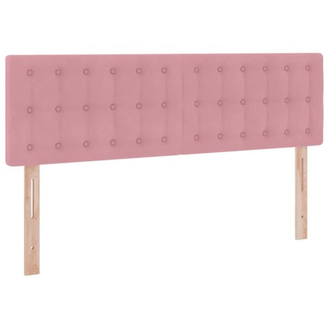 Łóżko z miejscem na przechowywanie i LED Różowy 140 x 190 cm