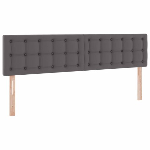 Łóżko z miejscem na przechowywanie i LED Szary 200 x 200 cm