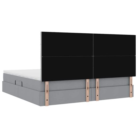 Łóżko z miejscem na przechowywanie i materacem 200 x 200 cm