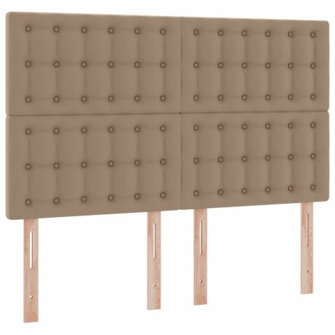 Łóżko z miejscem na przechowywanie i LED Kawowy 140 x 190 cm