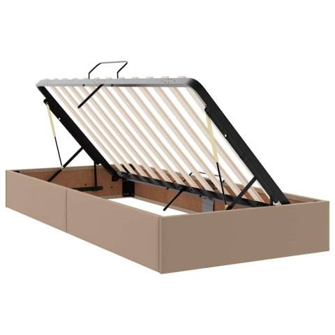 Łóżko z miejscem na przechowywanie i LED Kawowy 90 x 190 cm