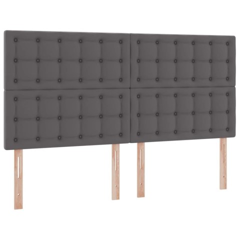 Łóżko z miejscem na przechowywanie i LED Szary 180 x 200 cm