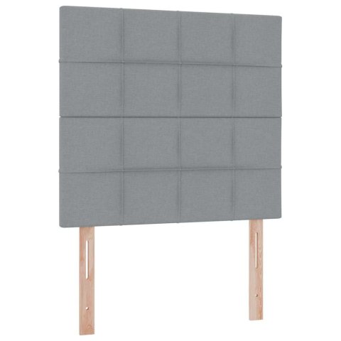Łóżko z miejscem na przechowywanie i LED Jasnoszary 90 x 190 cm