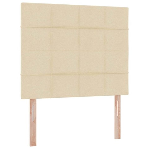 Łóżko z miejscem na przechowywanie i LED Kremowy 120 x 200 cm