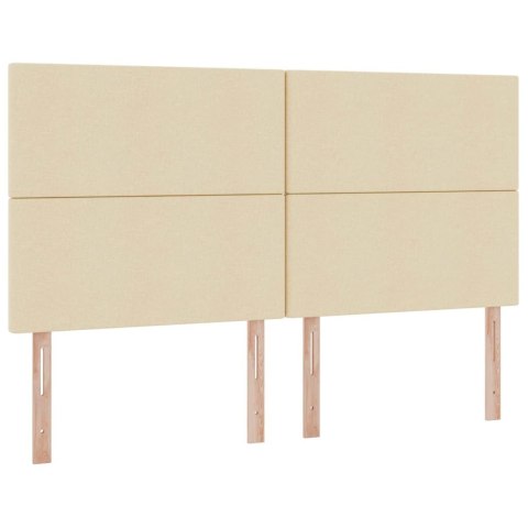Łóżko z miejscem na przechowywanie i LED Kremowy 180 x 200 cm