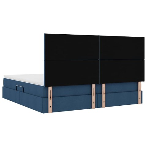 Łóżko z miejscem na przechowywanie i LED Niebieski 200 x 200 cm