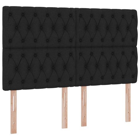 Łóżko z miejscem na przechowywanie i LED Czarny 140 x 200 cm