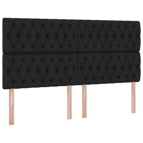 Łóżko z miejscem na przechowywanie i LED Czarny 160 x 200 cm