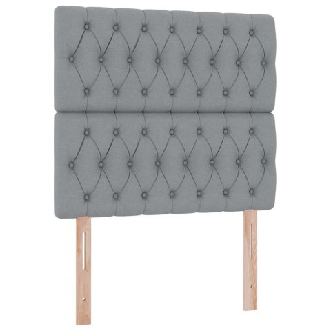 Łóżko z miejscem na przechowywanie i LED Jasnoszary 90 x 200 cm