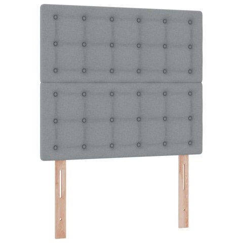 Łóżko z miejscem na przechowywanie i LED Jasnoszary 90 x 200 cm