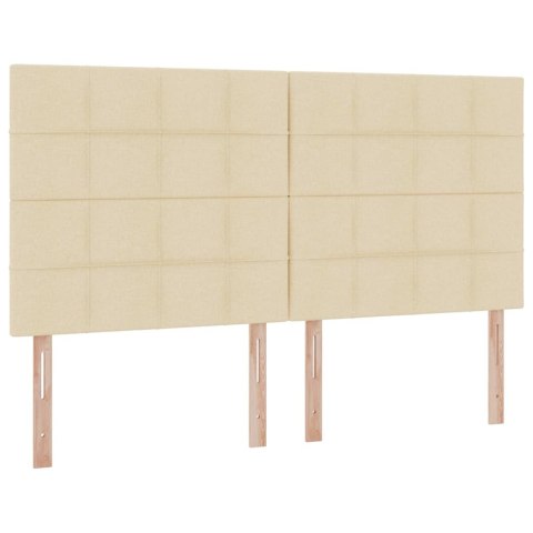 Łóżko z miejscem na przechowywanie i LED Kremowy 180 x 200 cm