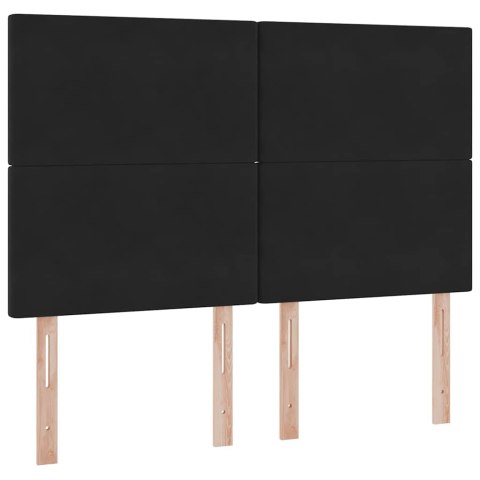Łóżko z miejscem na przechowywanie i LED Czarny 140 x 190 cm