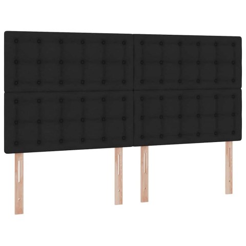 Łóżko z miejscem na przechowywanie i LED Czarny 180 x 200 cm