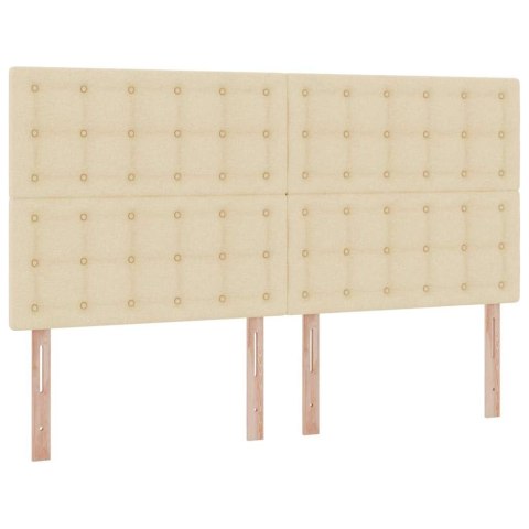 Łóżko z miejscem na przechowywanie i LED Kremowy 160 x 200 cm