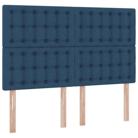 Łóżko z miejscem na przechowywanie i LED Niebieski 140 x 190 cm