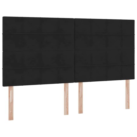 Łóżko z miejscem na przechowywanie i LED Czarny 160 x 200 cm