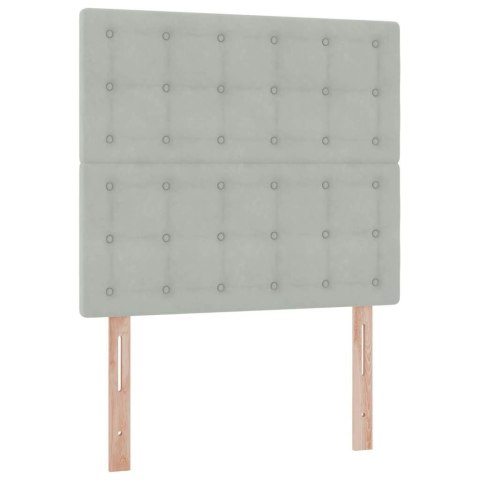 Łóżko z miejscem na przechowywanie i LED Jasnoszary 90 x 200 cm