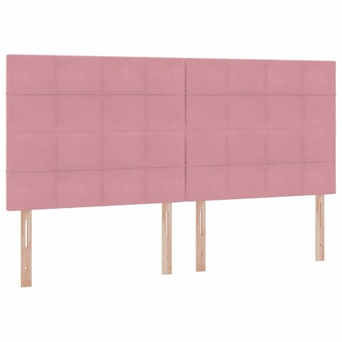 Łóżko z miejscem na przechowywanie i LED Różowy 200 x 200 cm