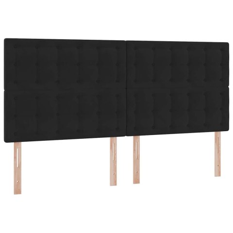 Łóżko z miejscem na przechowywanie i LED Czarny 200 x 200 cm