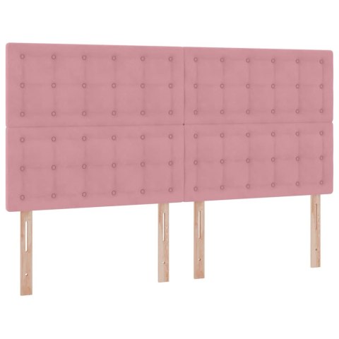 Łóżko z miejscem na przechowywanie i LED Różowy 180 x 200 cm