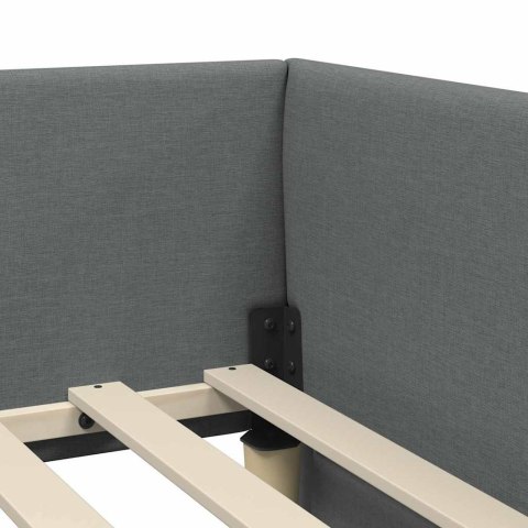 Rama Łóżka Narożnego z Materacem Inny 2 pcs Szary tkanina