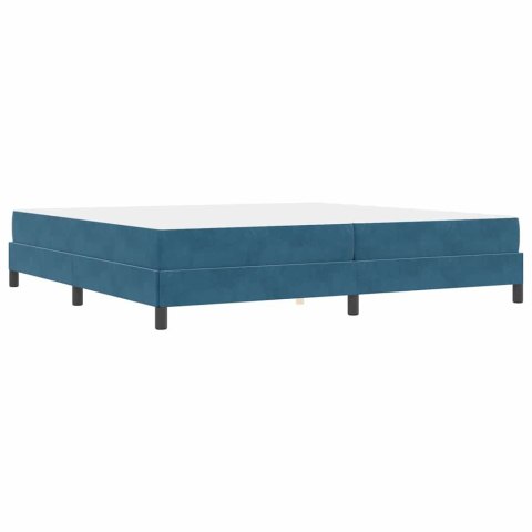 Łóżko sprężynowe Ciemnoniebieski 200 x 220 cm tkanina