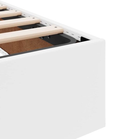 Łóżko z miejscem na przechowywanie i materacem 2 pcs Biały