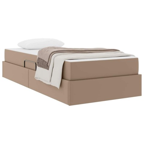 Łóżko z miejscem na przechowywanie i materacem 2 pcs Cappuccino