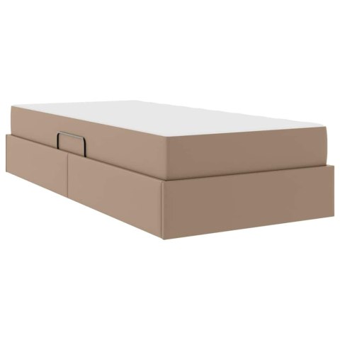 Łóżko z miejscem na przechowywanie i materacem 2 pcs Cappuccino