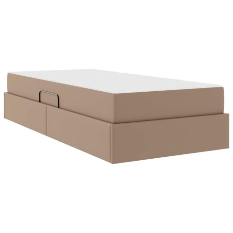 Łóżko z miejscem na przechowywanie i materacem 2 pcs Cappuccino