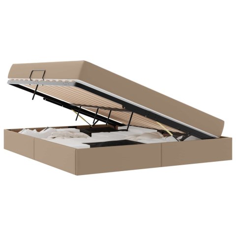 Łóżko z miejscem na przechowywanie i materacem 2 pcs Cappuccino
