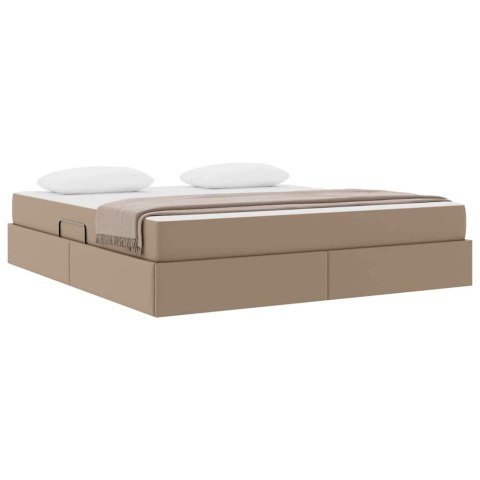 Łóżko z miejscem na przechowywanie i materacem 2 pcs Cappuccino
