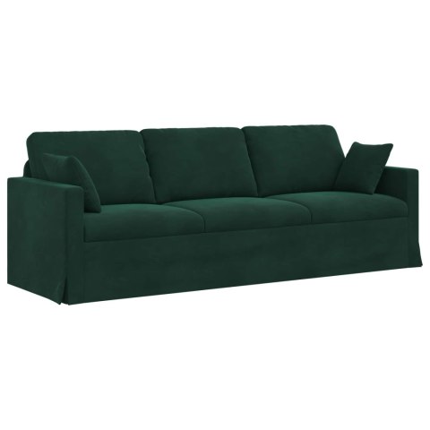 Sofa 2 pcs Ciemna zieleń 228 x 78 x 80 cm Aksamit