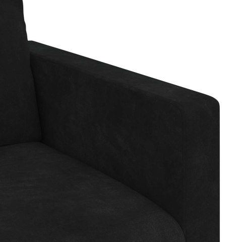 Sofa 2 pcs Czarny 228 x 78 x 80 cm Aksamit