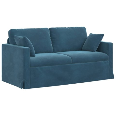Sofa 2 pcs Niebieski 158 x 78 x 80 cm Aksamit