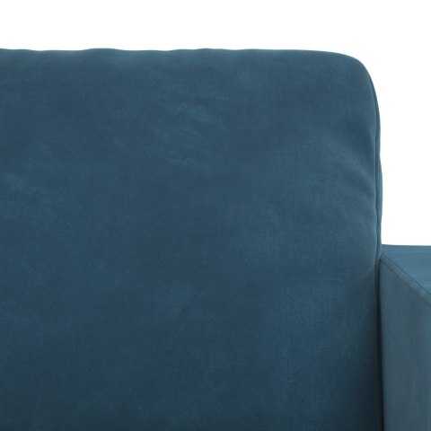 Sofa 2 pcs Niebieski 158 x 78 x 80 cm Aksamit