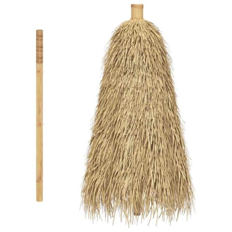 Parasol ogrodowy z bambusa i bananowych liści, 270 cm