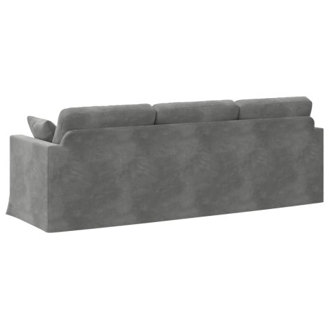 Sofa Ciemnoszary 228 x 78 x 80 cm Aksamit