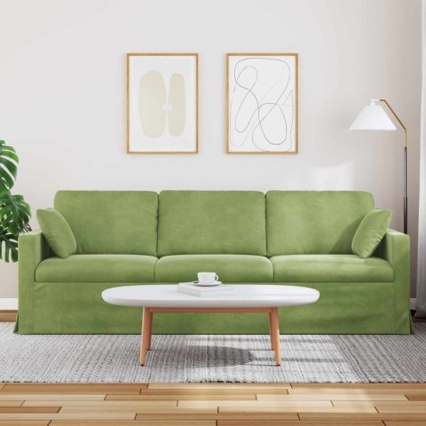 Sofa Jasnozielony 228 x 78 x 80 cm Aksamit