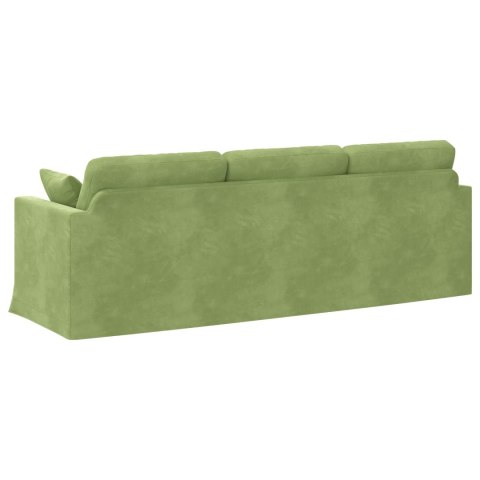 Sofa Jasnozielony 228 x 78 x 80 cm Aksamit