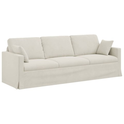 Sofa Kremowy 228 x 78 x 80 cm Aksamit