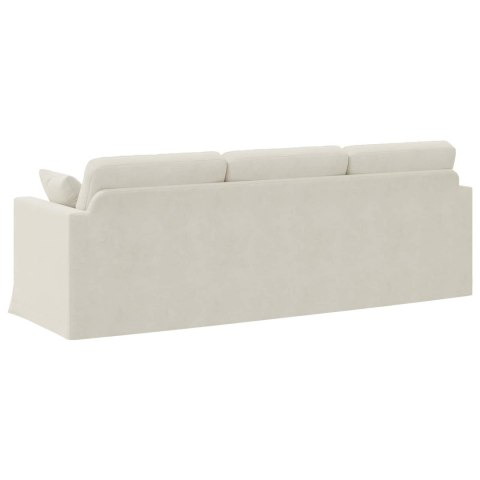 Sofa Kremowy 228 x 78 x 80 cm Aksamit