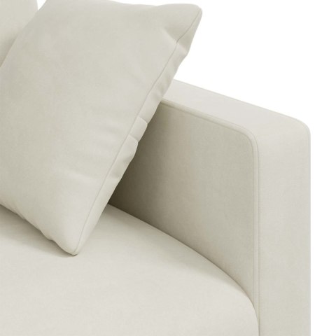 Sofa Kremowy 228 x 78 x 80 cm Aksamit