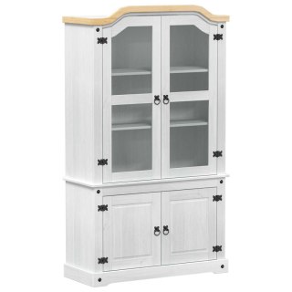 Witryna Biały 103.5 x 42 x 180 cm Lite drewno sosnowe