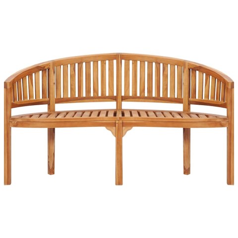 Ławka w kształcie banana, 151 cm, lite drewno tekowe